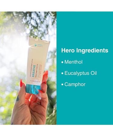 Breathe Aromatherapy Body Lotion with Eucalyptus Oil & Menthol for Nasal Decongestion & Cold Relief - Vegan, Cruelty-Free, 100% Natural Chest Rub - Buy Online on GoSupps.com