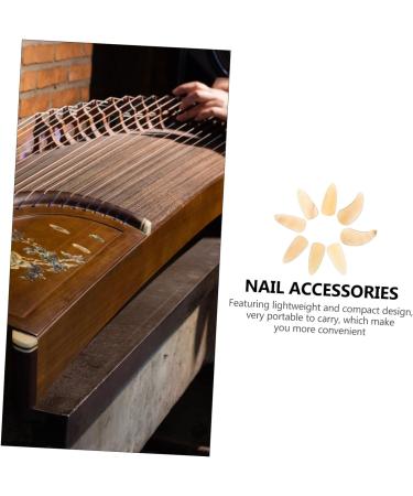 8 Pcs Guzheng nail pieces guzheng practice tools guzheng finger picks guitar thumb picks lute instrument kids musical Durable Guzheng Supplies child horns meter aldult 2.5X1.2X0.1CM Light Yellow 02 - Buy Online on GoSupps.com
