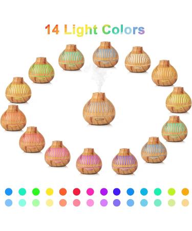 Czemo Aroma Diffuser 400ml - Ultrasonic Humidifier & Fragrance Lamp with Remote Control | 14 Colors LED for Yoga Office & Bedroom - #1 Aromatherapy Device - Buy Online on GoSupps.com