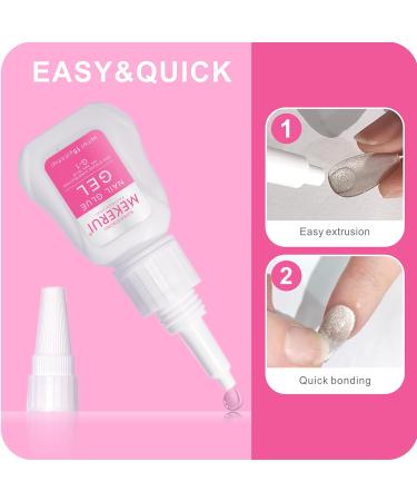 Super Strong Nail Glue Gel (15g) - Drip & Clog Proof Quick Dry Long-Lasting & Waterproof for Press-On Nails - Professional Salon Quality - Buy Online on GoSupps.com