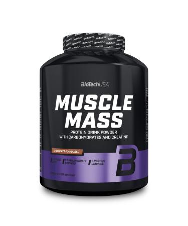 Biotechusa Muscle Mass |Protein & carbohydrate powder |With creatine and glutamine peptides |Gainer |Lactose -free |Micronized creatine |4 kg |Chocolate