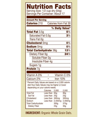 Bob's Red Mill Gluten Free Organic Old Fashioned Rolled Oats - 2 lb Pack - Buy Online on GoSupps.com