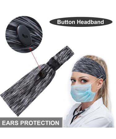 Zoldag Button Headbands for Doctors and Nurses - Non Slip Hair Bands for Yoga and Sports - Buy Online on GoSupps.com