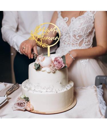 Amaxiu 2 Pack Mr and Mrs Forever Cake Toppers Gold Wedding Cake Toppers Double-Sided Glitter Cake Toppers Acrylic Cupcake Toppers Cake Decorations for Birthday Engagement Anniversary(Gold) - Buy Online on GoSupps.com