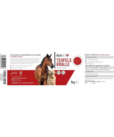 Reavet Devil's Claw for Horses 1kg - Premium Joint Powder for Agile Joints & Mobility | Teufelskrallen Root - Buy Online on GoSupps.com