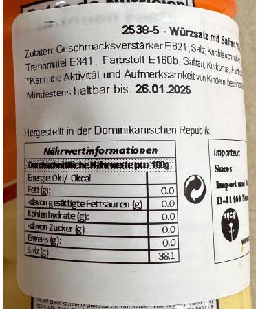 Saffron spice mix from the Dominican Republic can 158 g - Sazon Ranchero Adobo con Azafr n BALDOM - Buy Online on GoSupps.com