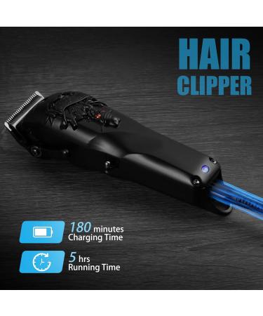 Professional Hair Clippers for Men | Cordless & Corded Barber Clippers | Rechargeable Home Haircut & Grooming Set (Black - Buy Online on GoSupps.com