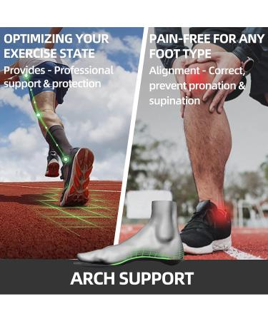 EZXM Arch Support Orthotic Custom Insoles - Plantar Fasciitis Relief - Men 9.5-10 / Women 10.5-11 - Buy Online on GoSupps.com