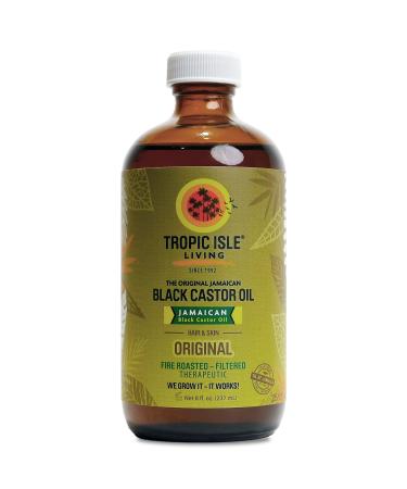 Tropic Isle Living Jamaican Black Castor Oil, Glass Bottle (8 Ounce) 8 Fl Oz (Pack of 1)