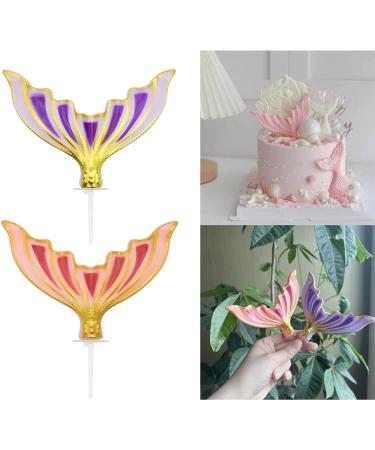 Tail Cake Muffin Cupcake Toppers For Themed Wedding Kids Birthday Party Cake Decorations Cake Decoration Purple - Buy Online on GoSupps.com