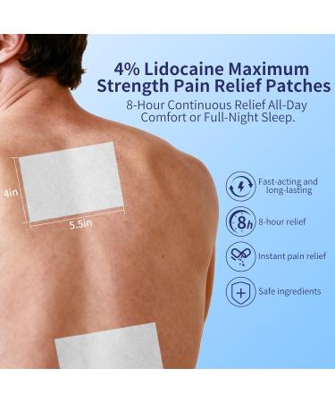 Chimera GUARD 4% Lidocaine Patches Maximum Strength 15pcs Lidocaine Pain Relief Patch for Arthritis Muscle Aches Neuropathic Pain Odorless Fast-Acting 8-Hour Pain Relief - Buy Online on GoSupps.com
