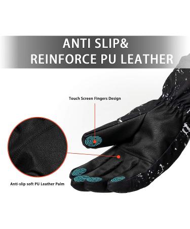 Ski Gloves Waterproof Winter Warm Touch Screen Snowboard Gloves for Outdoor Sports - Medium - Buy Online on GoSupps.com