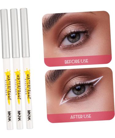 BIUDECO 5pcs White Lying Silkworm Pen Eyeshadow Stick White Eyeshadow Eye Shadow Pen Eye Makeup Pencil Girl - Buy Online on GoSupps.com