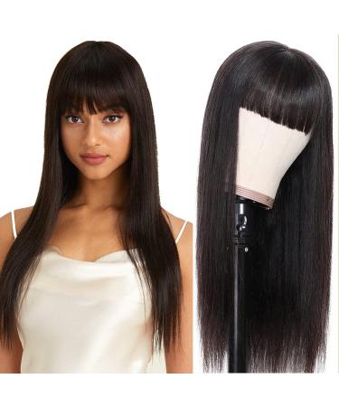 D but real hair wig for black women smooth wig with pony 10a Unpassed Brazilian virgin Remy-Haar 150% density (60 cm black) 60 cm black