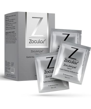 Zocular Zocuwipe Eyelid Wipes with Okra Complex + Zocufill Elixir Eye Gel - 40ct Eyelid Cleanser and Moisturizer Pads - Buy Online on GoSupps.com