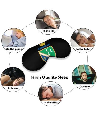 Sandzak Flag Crown Sleep Mask Eye Cover for Sleeping Blindfold with Adjustable Strap Blocks Light Night Travel Nap for Men Women - Buy Online on GoSupps.com