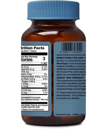 ZEROHARM Holistic Curcumin Supplement 600mg - 120 Veg Tablets | 95% Curcuminoids for Skin Joint Support & Immune Boost | High Absorption Formula - Buy Online on GoSupps.com