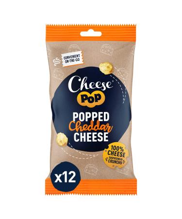 Surprisingly crispy & airy cheese epopes slightly spicy & creamy |Rich in protein |100% cheddar cheese popped snack 12x20g cheddar 20 g (12 Pack)