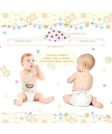 Vabean 8 Pcs Baby Newborn Belly Wrap Adjustable Muslin Cotton Umbilical Cord Cover | Navel Belt for Boys & Girls | Ideal Gift for Infants (0-12 Months - Buy Online on GoSupps.com