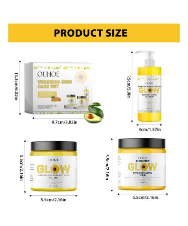 Glow Combo Skincare Set | 3 in 1 Turmeric Skincare Gift for All Skin Types | Radiant Skin Essentials - Buy Online on GoSupps.com
