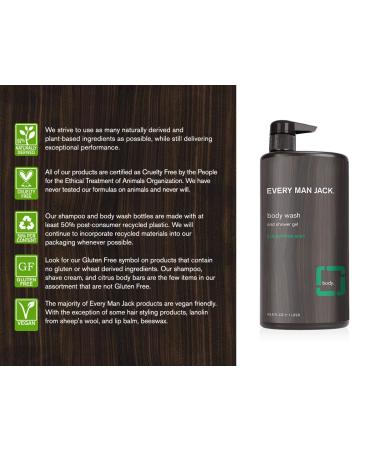Every Man Jack Eucalyptus Mint Body Wash - 33.8oz - Buy Online on GoSupps.com