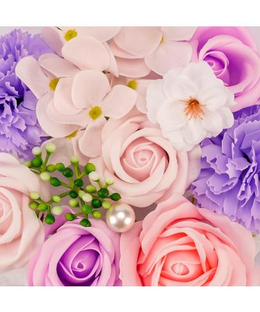 Buy Floral Scented Rose Soap Petals - Luxurious Body Soap Gift Set for Women in Pink & Purple Box | Perfect for Birthdays Valentine s Day Thanksgiving & Christmas - Buy Online on GoSupps.com