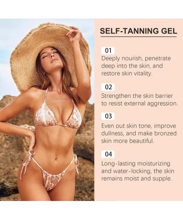 Trendyfave Tanning Gel Tanning Moisturiser Self-Tanning Body Cream Facial Hydrating Tanning Sun Cream Tanning Lotion Natural Fast Tanning Tanning Cream Outdoor&Indoor Tanning Accelerator - Buy Online on GoSupps.com