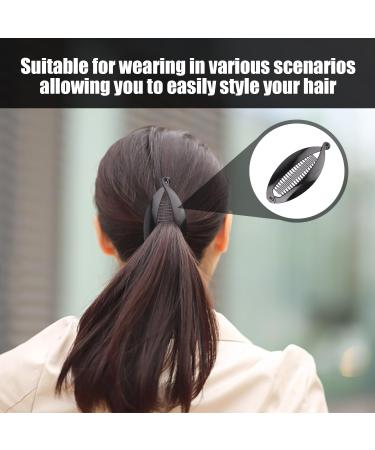 4 Pieces Fishtail Hair Clips Large Banana Hair Clips Stretchable Banana Hair Clips Colorful Hair Clips Ponytail Hair Clips Hair Accessories for Girls and Women - Buy Online on GoSupps.com