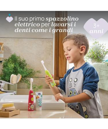 Chicco Children's Electric Toothbrush - Soft Bristles Gentle Vibrating Head for Ages 3+ International Shipping Available - Buy Online on GoSupps.com