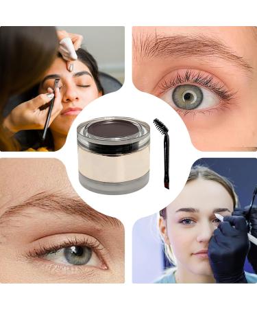 Eyebrow pomade waterproof and smudgeproof 45 g waterproof eyebrow cream eyebrow shaping pomade smooth cream texture and longlasting formula for home use parties dating or travel dark brown - Buy Online on GoSupps.com