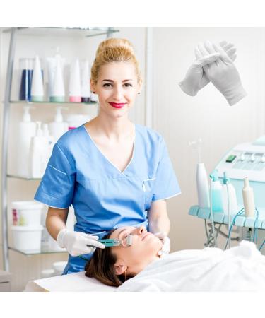 3 Pairs White Cotton Gloves for Eczema Moisturising Gloves for Dry Hands Washable Breathable White Gloves for Jewelry Inspection Daily Work Cosmetic Skin Spa Therapy - Buy Online on GoSupps.com