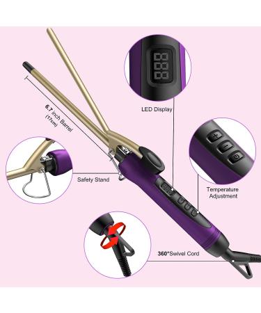 SAOSA 9mm Thin Curling Iron Wand Hair Curler - Small Barrel for Shiny Smooth Curls, Professional Ceramic Tourmaline, Ideal for Short & Long Hair - Buy Online on GoSupps.com