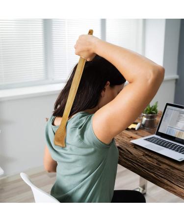 Wooden Back Scratcher & Massage Tool - 2-Piece Set for Itching Relief & Body Relaxation - Buy Online on GoSupps.com