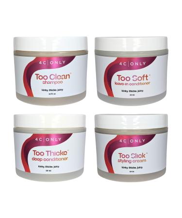 Too Easy Collection - Salon Quality Black Owned Hair Products for Black Women and Men: Shampoo Conditioner Leave-In and Styling Cream for Natural Hair