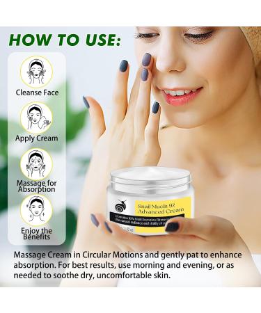  Generisch 92% Snail Mucin Repair Cream - Skin Care - Anti-Aging Moisturizing Cream - Daily Facial Repair - Deep Hydration - Nourishes the Skin - Mucin - Repair Cream - Buy Online on GoSupps.com