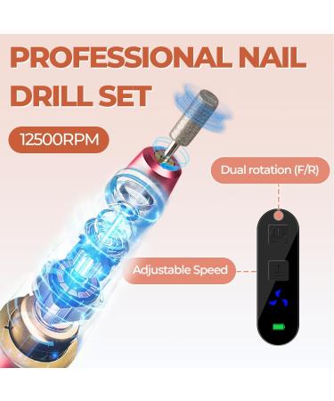 JCMASTER Nail Cutter 11 in 1 JCM-A02RO Aluminum Portable Electric Manicure and Pedicure Set for Home and Salons 230V Battery Powered Rose - Buy Online on GoSupps.com