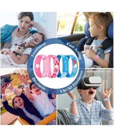 SzStyype Motion Sickness Bands for Kids | All-Natural Travel & Sea Sickness Wristbands | Cruise Essential | Ocean Blue & Heart Pink - M Size - Buy Online on GoSupps.com