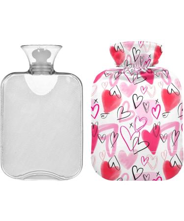 Valentine's Day Heart Heat Bottle - 1L Water Bag for Pain Relief & Sore Muscles - Buy Online on GoSupps.com