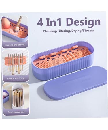 3-in-1 Makeup Brush Cleaner & Organizer with Cleaning Mat - Portable Brush Holder for Easy Cleaning & Drying - Buy Online on GoSupps.com