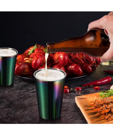 Siuke Metal Cup Set - 5 Frosted Stainless Steel Mugs (500ml) for Kids & Adults - Perfect for Travel Camping Parties & Reunions - Buy Online on GoSupps.com