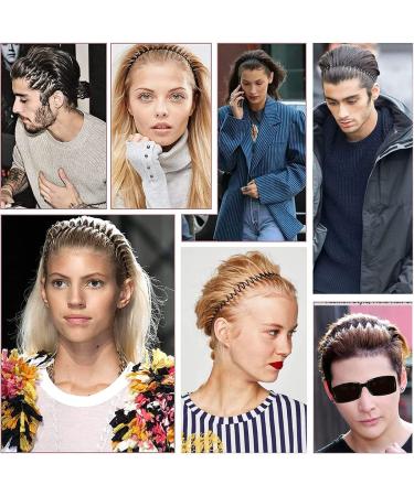 Buy FlyfTrey 6-Piece Unisex Metal Hair Bands - Non-Slip Elastic Headbands for Outdoor Sports & Yoga - Trendy Black Jumping Wave Accessories - Buy Online on GoSupps.com