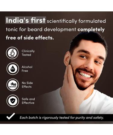  QURA QURA BeardGro Beard Growth Tonic for Men 30ml | 1.5% Aminexil 4% Moringa 4% Goksura & 2% Eyelash Extract | Thicker Beard Growth Softens Beard | Natural and Scientific Formula - Buy Online on GoSupps.com