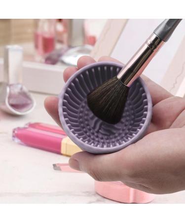 Brush Cleaner Pads Makeup Brush Cleaner Bowl Silicone Make Up Cleaner Portable Washing Cosmetic Bowls Easy To Clean Makeup Brush Bowls Brush Washing Bowl For Girls Fast Make Up Cleaning Lavender - Buy Online on GoSupps.com