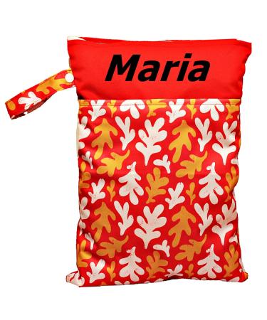 In Germany names wetbag naspasche with 2 separate subjects as a diaper bag in kindergarten or on the go (red sheet)
