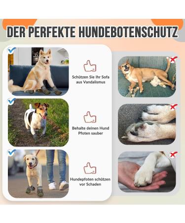 Slowton Dog Shoes for All Sizes - Breathable Non-Slip Paw Protection with Adjustable Velcro | Outdoor Dog Boots (4 Pieces Size 4 - 5.5 cm Width) - Buy Online on GoSupps.com