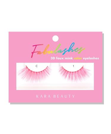 Kara Beauty Pink Fabulashes 3D Faux Mink Strip Lashes - Premium Synthetic Eyelashes for Stunning Looks - Buy Online on GoSupps.com