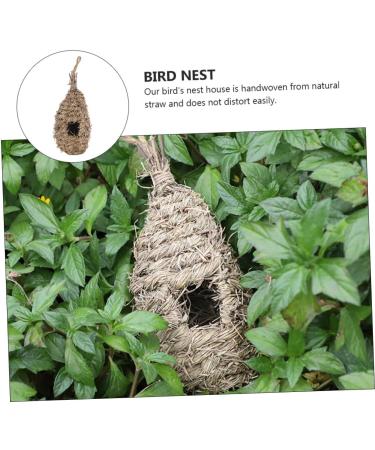 Buy Besportble Oval Bird Nest - Hanging Bird Cage for Outdoor Use Straw Braided Pet Bed for Birds - Buy Online on GoSupps.com