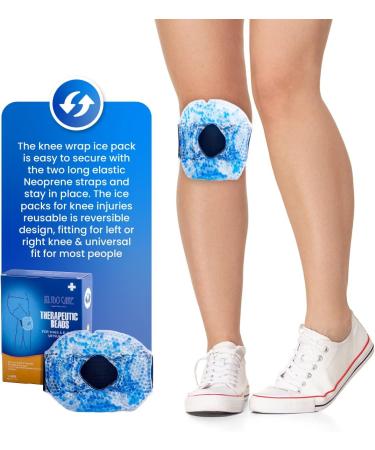 Therapy Wrap Reusable Hot & Cold Gel Beads Ice Pack with Adjustable Strap for Knee Pain Relief - Ideal for Athletes - Buy Online on GoSupps.com