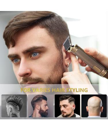 URAQT Cordless Hair Clippers for Men - Beard Trimmer with T-Blade Precision, Grooming Kit with Guide Combs and Hair Combs (Gold) - Buy Online on GoSupps.com