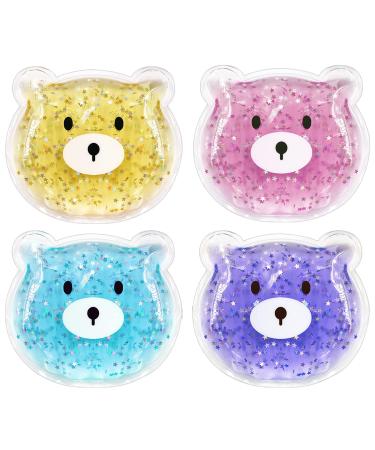 Boo Boo Ice Pack Kid Reusable Ice Pack Auxiliary Fever Reduction Hot Cold Pack for Kids Injuries Wisdom Teeth Baby Colic Gas and Upset Stomach Pain Relief Fever Headaches(4 Pcs)